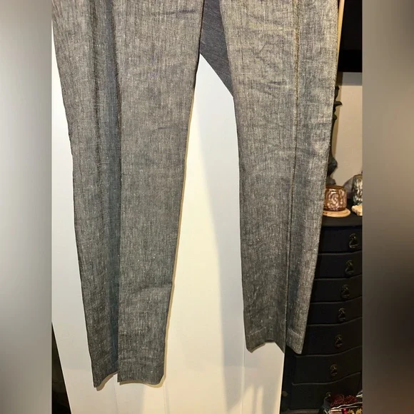 Theory Sleek Flannel Treeca Pull On Pant In Light Heathered Grey